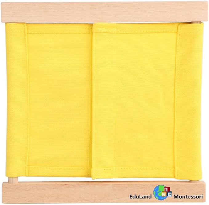 Practical Life Dressing Frames Set: Velcro Frame, Big Button Frame, Buckle and Strap Frame, Snap Fastener Frame, Lacing Frame, Bow Tying Frame, Zipper Frame, and Flower Knot Frame - Image 2
