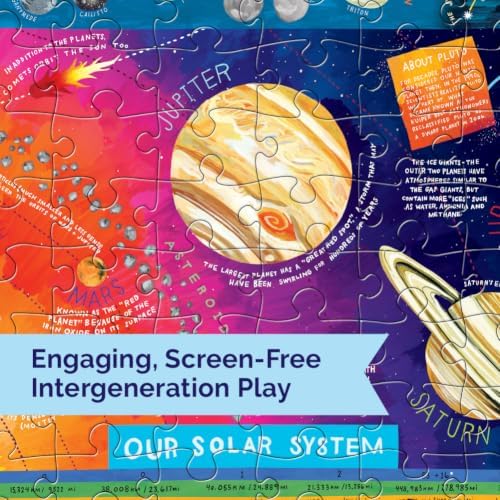 eeBoo 100 Piece Puzzle for Kids - Solar System Children's Puzzle Space Themed, Large Pieces for Small Hands to Develop Motor Skills - Image 5