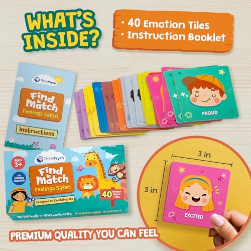 ThinkPsych Find & Match - Feelings Safari Memory Match Game - Image 6