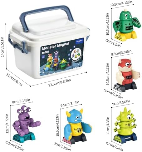 STEM Magnetic Robot Building, Toys for Kids 3 4 5 6 7 8, Transformable Stacking Bots with Storage Box, Creative Learning Christmas and Birthday Gifts for Boys Girls 3-5 4-8 - Image 2