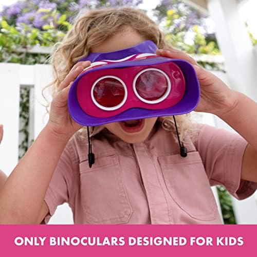 Educational Insights GeoSafari Kidnoculars Pink - Toy Binoculars for Kids, Outdoor Toys for Kids Ages 4-8, Toddler Camping and Nature Toys, Lightweight Binoculars with Neck Strap, Bird Watching Gear - Image 2