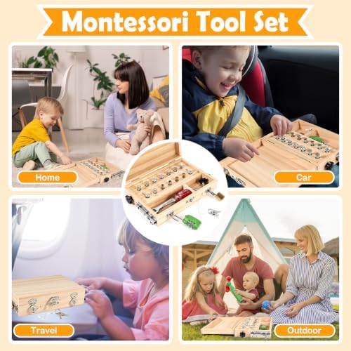 Montessori Screwdriver Board Set for 3 4 5 Year Old Birthday Gift - Image 7