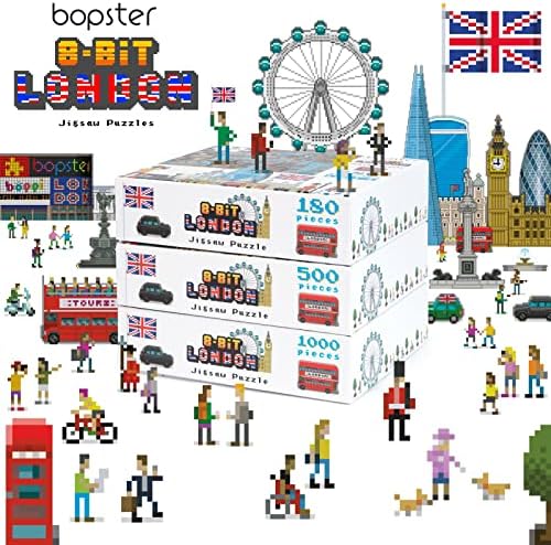 bopster 8-bit London Pixel Jigsaw Puzzle 180 Pieces for Kids Teens and Adults 57 x 42cm Level 1 - Image 6