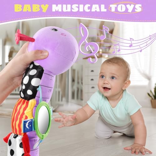 AWOTOY Baby Toys 6-12 Months Music Caterpillar Infant Toys Stuffed Animals - Image 3