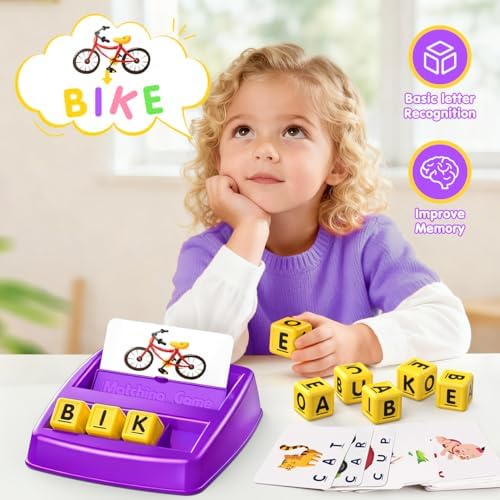 HahaGift Toddler Girl Toys Age 3 4 5 6 7，Matching Letter Game Preschool Learning Educational Toys for Kids 3-8 Year Old Boys Girls, Best Christmas Birthday Toy Gift for 3 4 5 Years Old Kindergartener - Image 5
