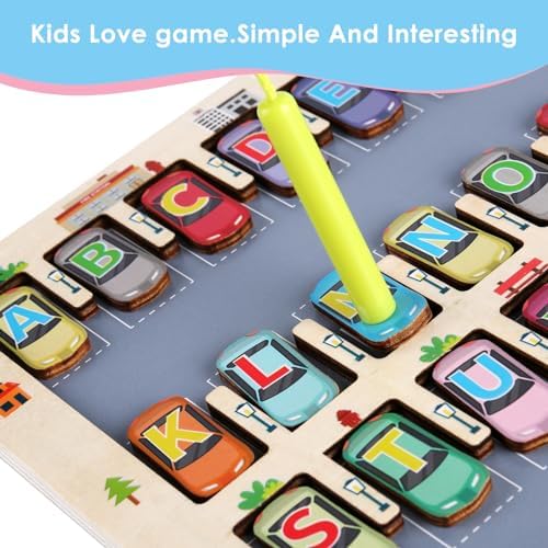 NASHRIO Magnetic Alphabet Maze Letter Puzzle for Fun Learning, Montessori Educational Toy for 3 4 5 Year Old Boys and Girls, Fine Motor Skills Development and Sensory Play - Image 4