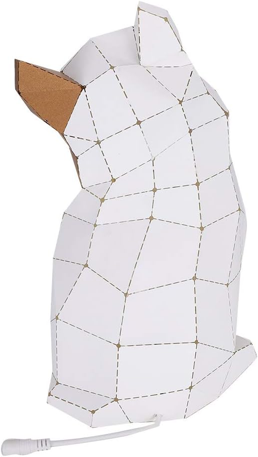 ZPurifylline Boardattack Papercraft Kit, Hand Made DIY Craft Set, USB Powered Children's Educational Toys with Light String, 8 Papercraft Cards for Creative Art Projects and Home Decor