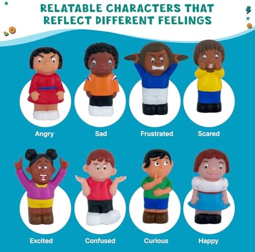 Get Ready Kids Multicultural Emotions Figurines - 8 Pc Feelings Toy Set - Image 5