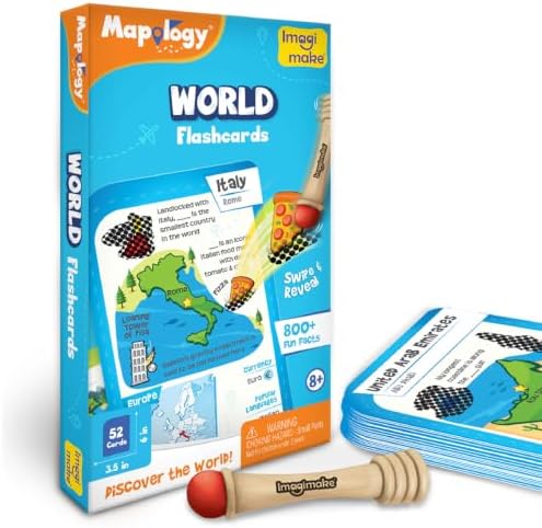 Imagimake Mapology World Flash Cards for Kids 8+ Years by Imagimake