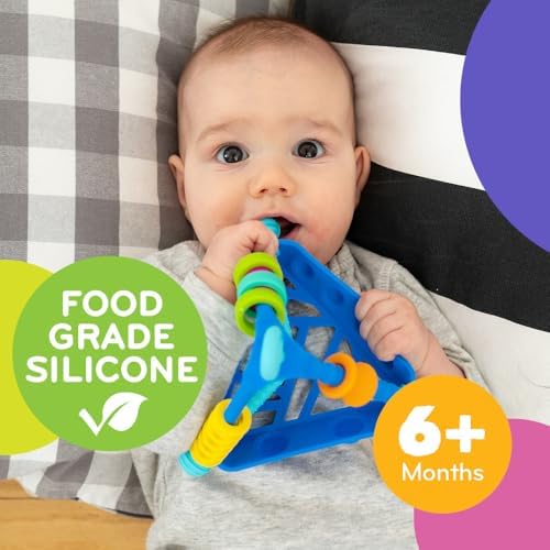 Mobi Wigloo Activity Toy - Sensory Activities for Toddlers and Kids, Teething Toy Made with Food Grade Silicone, BPA and Phthalate Free - Babies 6-12 Months and Up, Pack of 1 - Image 2
