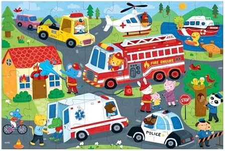 Mudpuppy - Rescue Vehicles 48 Piece Giant Floor Puzzle for Kids - Image 3