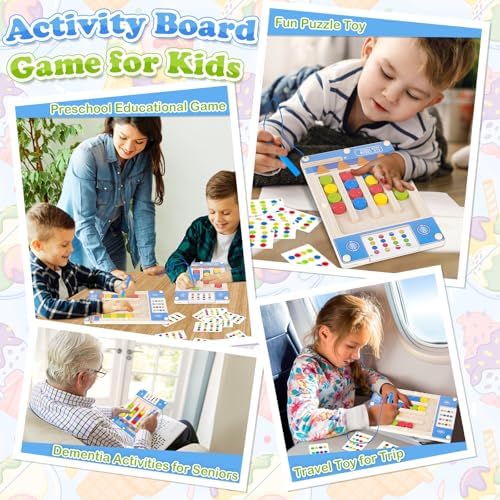 3 4 5 Year Old Boy Birthday Gift, Kids Magnetic Color Matching Puzzle Board - Image 3