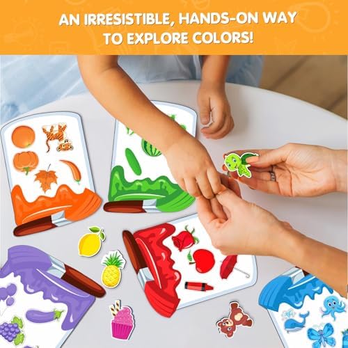 EAMAY Magnetic Color Sorting Set for Kids, Fridge Magnets for Toddlers 1-3, Preschool Circle Time Learning Center Activities, Matching Games Use on The Whiteboard - Image 3