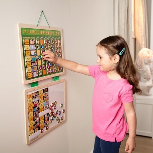 Melissa & Doug Deluxe Wooden Magnetic Responsibility Chart with 90 Magnets - Image 6