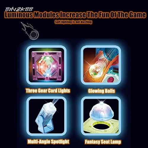 BINZKBB Light Magnetic Tiles Building Blocks for Kids,3D Clear Educational STEM Building Toys,Magnetic Marble Run Blocks Toys for Kids Ages 3 4 5 6 7 8 10+Year Old Boys Girls Creative Gift(110 PCS) - Image 2