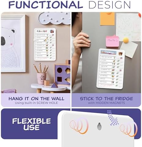 Chore Chart for Kids – Daily Routine Chart for Kids with Checklist & Stickers, Magnetic Kids Chore Chart – 360 Pcs Set of Chore Board Visual Schedule for Kids with Autism & Best ADHD Tools for Kids - Image 6