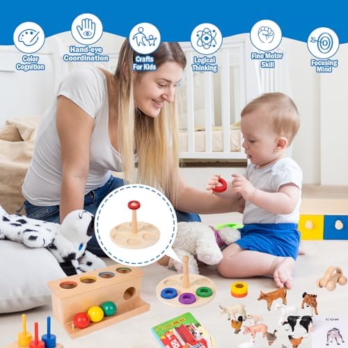 Adena Montessori 10 in 1 Wooden Play Kit 13-15 Months - Image 2