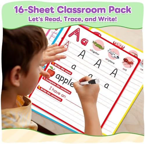 16PACK Alphabet Numbers Shapes Flash Cards,Sentence Building - Image 2