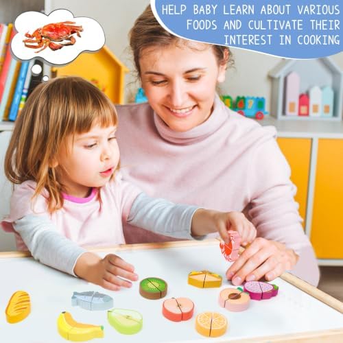 Wooden Baby Feeding Toy - Montessori Pretend Play Food Set for Toddlers 1-3 - Image 6