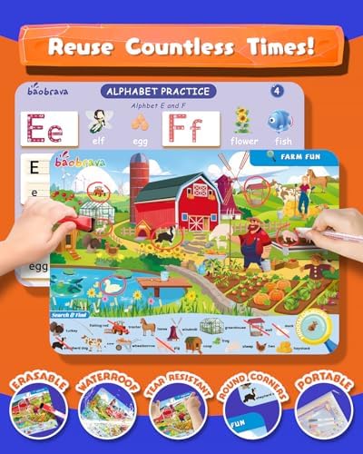 Baobrava Search and Find Book and Handwriting Practice Books Set - Image 6