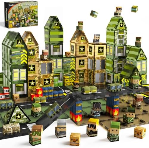 GobiDex 100PCS Magnetic Building Blocks Army Toys for Boys by GobiDex