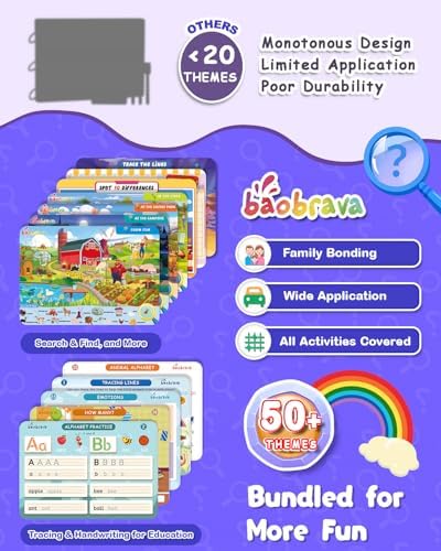 Baobrava Search and Find Book and Handwriting Practice Books Set - Image 2
