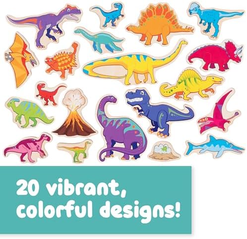 Spark & Wow Wooden Magnets, Dinosaurs, Magnets for Kids Ages 2+ - Image 3