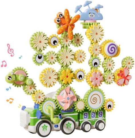 4 in 1 STEM Gear Toys for Kids Ages 3+, Educational Building Blocks, 71Pcs by LFACHTER