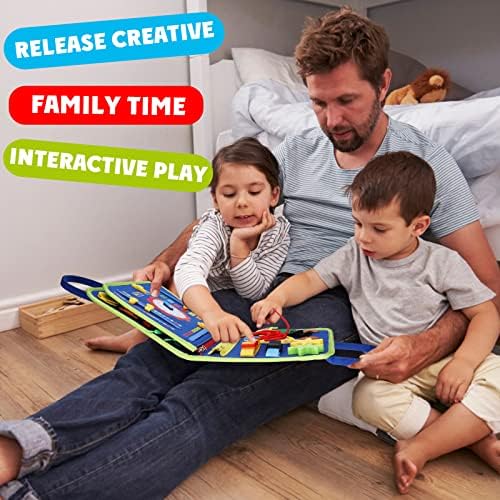 Guolely Busy Board Montessori Toy for 3-6 Year Old Toddlers - Educational Activity Developing Sensory Board for Fine Basic Dress Motor Skills - Travel Toys for Plane Car, Gift for Boys Girls - Image 6