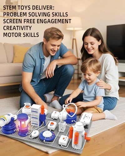 Science STEM Kits for Kids, Electronics Exploration Kit, 66 Pcs DIY Circuit Parts, Over 1200 Projects, STEM Educational Toy Gifts for Kids Boys Girls Ages 3 4 5 6 7 8 9 10 11 12, Color Project Manual - Image 4