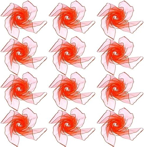 Jmkcoz 12pcs Square Juggling Silk Dance Scarves Magic Tricks Performance Props Accessories Movement Scarves Rhythm Band Scarf - Image 3