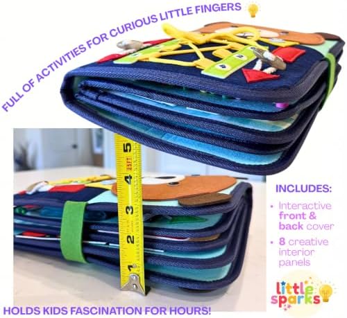 Little Sparks Montessori Felt Busy Book for Toddlers Ages 3+ - Image 4