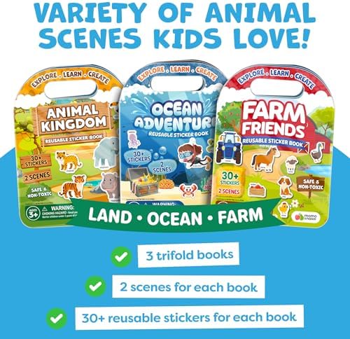 Reusable Sticker Books for Toddlers Kids Airplane Travel Toys Birthday Gift - Image 5