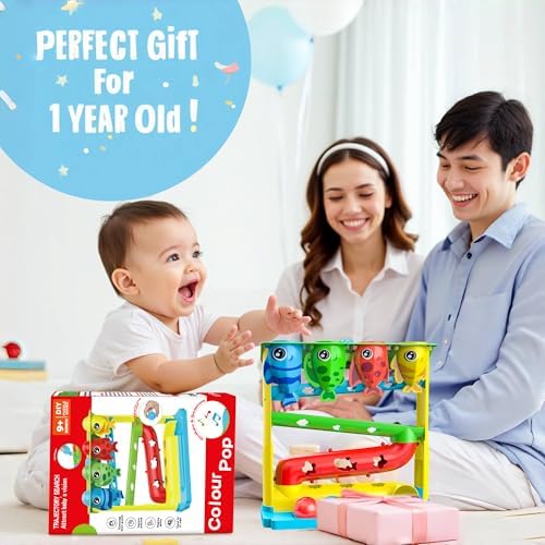 Ball Drop Toy for 1, 2 Years Old Boys & Girls, Interactive Toddler toy with Lights, Music & Water Spray, Montessori STEM Learning Toys for 9-18 Months, Infant Early Development Gift (Blue) - Image 6