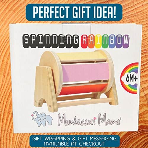 Montessori Mama Spinning Rainbow Drum: Montessori Toys for Babies 6 Months Wood-Constructed Educational Montessori Baby Toys for Babies 6-12 Months with Sensory Audible Bells - Image 5