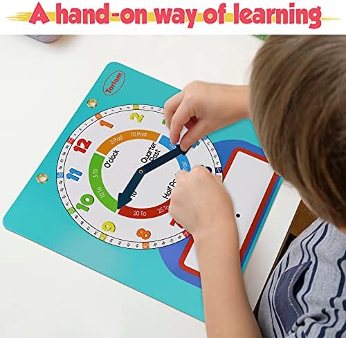 Large Magnetic Dry Erase Learning Clock for Kids Learn to Tell Time,12" Demonstration Teaching Time Practice Clock Analog Clocks with Pen, Classroom Supplies Homeschool Essentials Learning Resources - Image 2