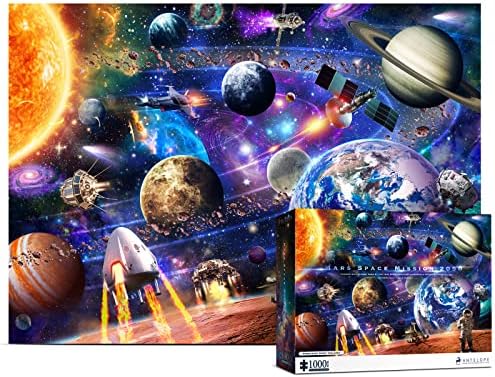 Antelope - 1000 Piece Space Mars Mission Jigsaw Puzzle for Adults, Solar System High Resolution, Matte Finish, Smooth Edging, No Dust by ANTELOPE