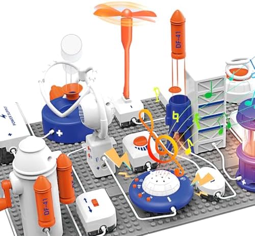 Science Toy Sets, AI Intelligent Voice Physics Circuit Electronic Building Block Puzzle Toy STEM Education Toy Set Holiday Birthday Gift 500+ Projects 66PCS for Students Children Aged 3+ by Unknown