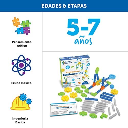 Learning Resources STEM Explorers Motioneering - 56 Pieces, Ages 5+STEM Toys for Kids, Brain Teaser Toys and Games, Kindergarten Games - Image 6