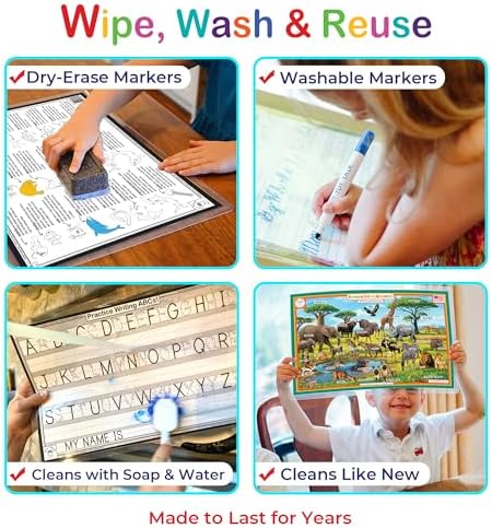 Tot Talk USA Map Educational Placemat | 50 States Geography & Practice Map - Image 5