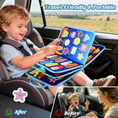 Busy Board Montessori Toys for 2 Year Old Boy Birthday Gift Busy Book - Image 5