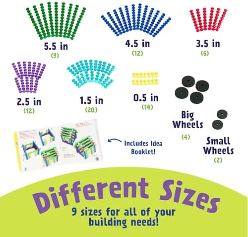 POPULAR PLAYTHINGS Playstix, Starter Set 80 Piece, Building Sticks Kit - Image 5