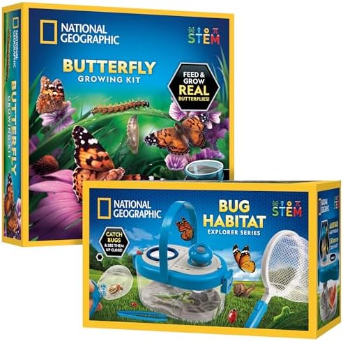 National Geographic Butterfly Growing and Bug Catcher Kit for Kids by BlueMarbleToys