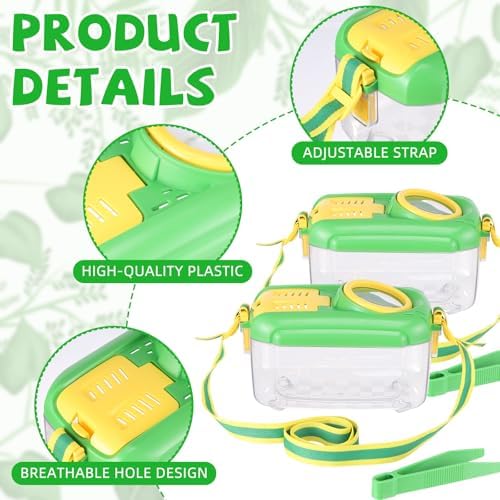 Halloscume 6 Sets Bug Catcher for Kids Insect Catching Kit, Green - Image 3