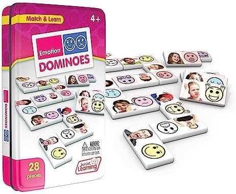 Junior Learning Emotion Dominoes,4.7 x 1.5 x 7.8 inches by JuniorLearning
