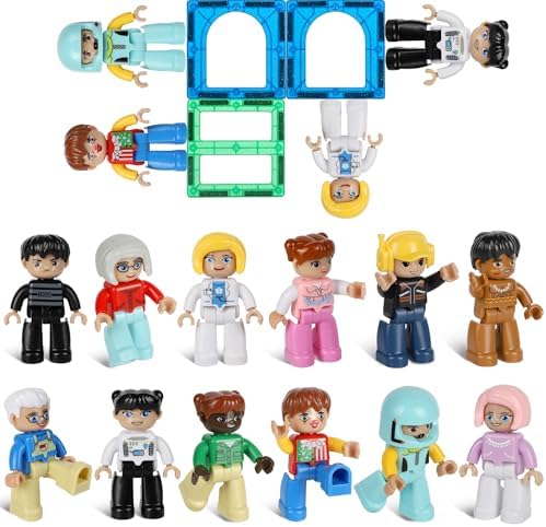 12 Pieces Large Magnetic People Figures for Kids Ages 3 4 5 6 and Up by Mruikeny