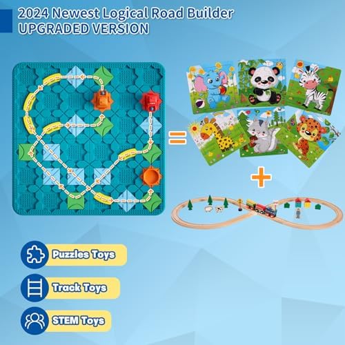 Kids Board Games Learning Toys, STEM Educational Logic Kits with 200+ Challenges & 4 Difficulty Levels, Brain Puzzles Maze Games for Boys Girls Ages 3-10 Birthday Gifts - Image 5