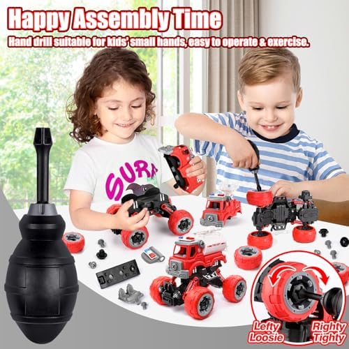 LUDILO Fire Trucks Toddlers 3-5 Take Apart Toys Gifts 3 4 5 Year Old Boys - Image 3