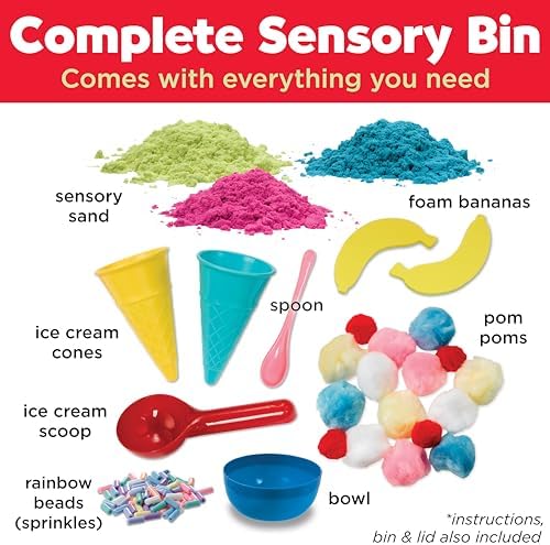 Creativity for Kids Sensory Bin: Ice Cream Shop Playset - Toddler Learning Toys for Kids Ages 3-4+, Pretend Play Ice Cream Set, Kids Gifts for Girls and Boys - Image 3