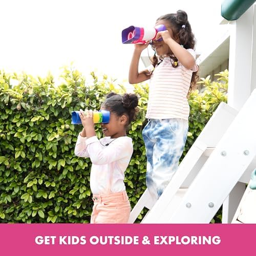 Educational Insights GeoSafari Kidnoculars Pink - Toy Binoculars for Kids, Outdoor Toys for Kids Ages 4-8, Toddler Camping and Nature Toys, Lightweight Binoculars with Neck Strap, Bird Watching Gear - Image 6
